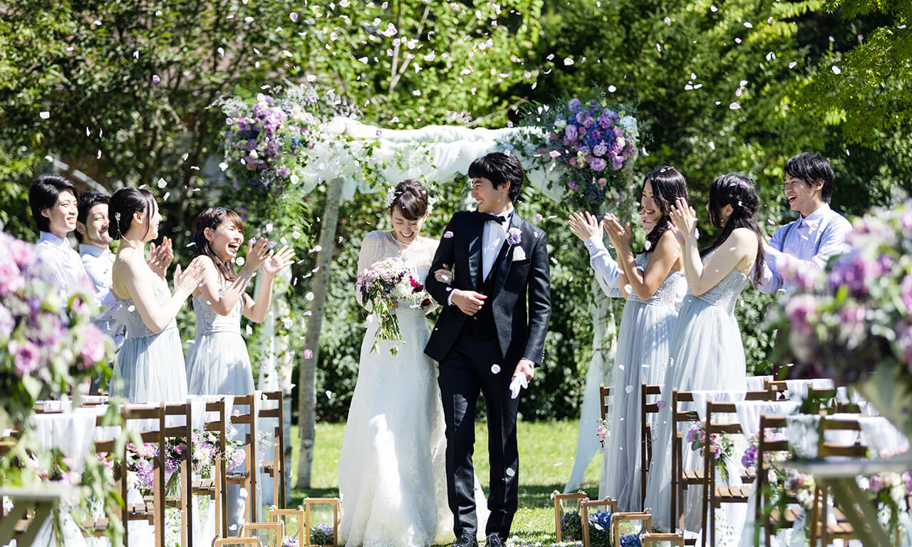 軽井沢での人前式 星野リゾート 軽井沢ホテルブレストンコートの結婚式